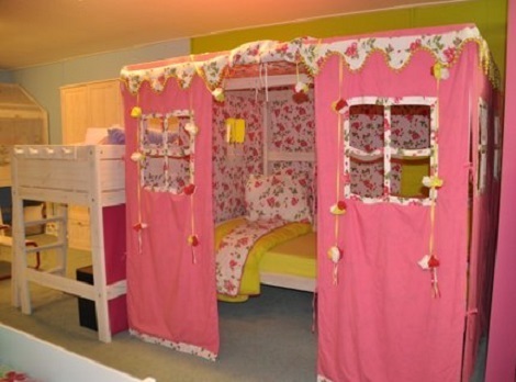 LIFETIME_hemelbed_ 90 x 200_lattenbodem pink_rose_speelhuis_opruiming